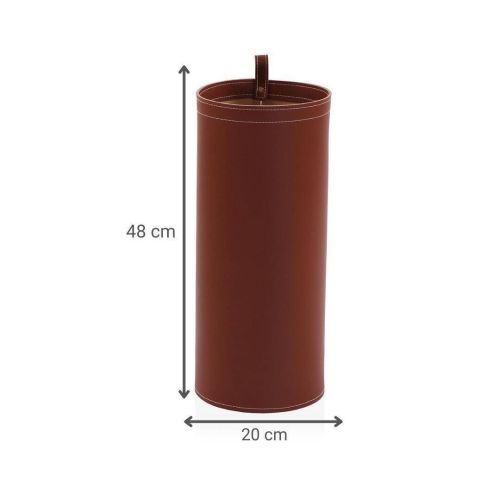 Paraguero Decorativo en Polipiel Color Marrón 48 cm 20200755