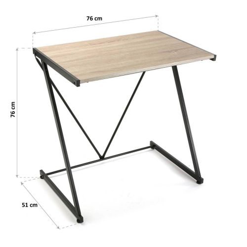 Mesa de Ordenador Compacta con Estructura Metálica 76 cm 20881005