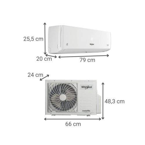 Aire Acondicionado WHIRLPOOL Split Inverter 2200F Clase A++ SPICR309WF