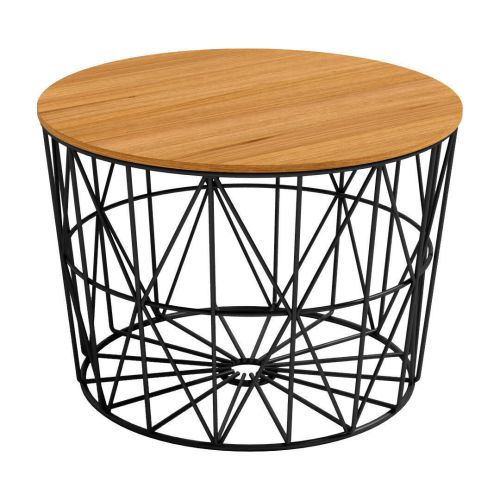 Mesa de Centro Redonda con Estructura Negra Atlántico CG1108N