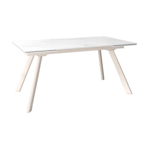 Mesa de Comedor Extensible con Estructura de Metal Marfil TASMAN