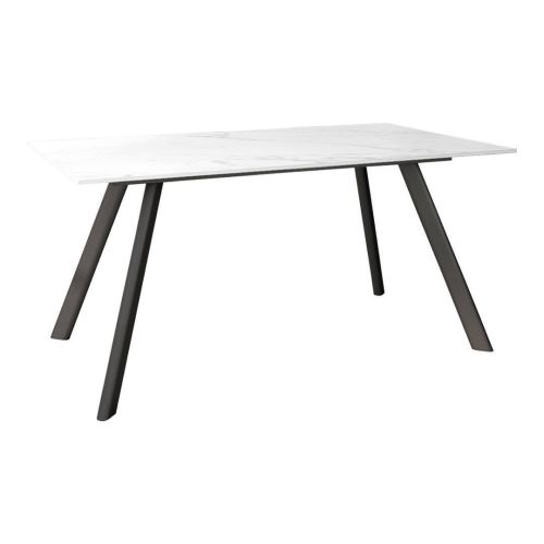 Mesa de Comedor 160x90cm con Estructura de Metal Negro OMAN