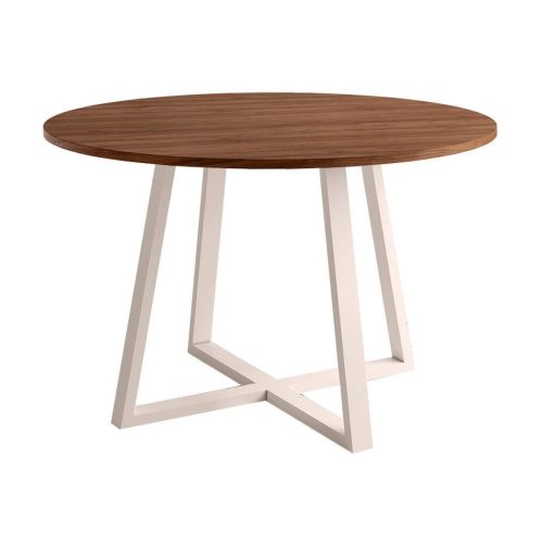 Mesa Lugano Circular 120 cm Estuctura Marfil BOGAL CNG049M