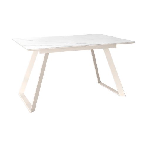 Mesa Sena Extensible de 140 cm de Porcelana con Estructura Marfil BOGAL CNG086M