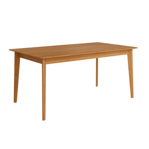 Mesa de Comedor Extensible de Madera Roble y Sobre Biselado de 25 mm 140-180 cm AURA