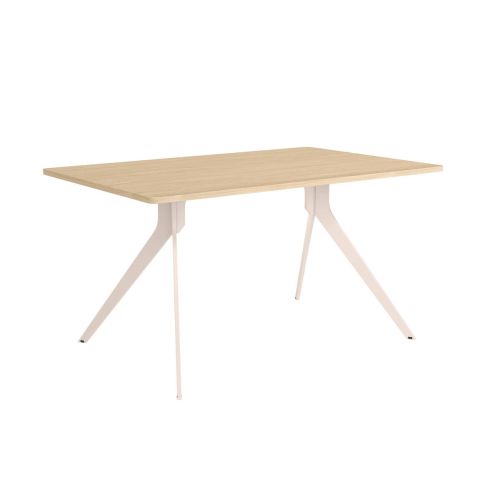 Mesa de Comedor Marfil Fija de 140 cm metal-Melamina ISEO