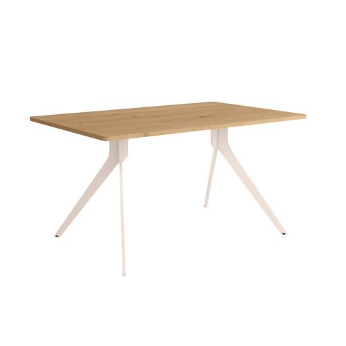Mesa de Comedor Marfil Fija de 160 cm metal-Melamina ISEO
