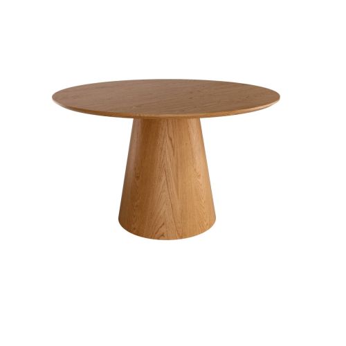 Mesa comedor fija redonda roble biselado 120 cm NAMIB