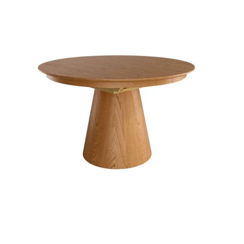 Mesa comedor Extensible redonda roble biselado 120-160 cm NAMIB