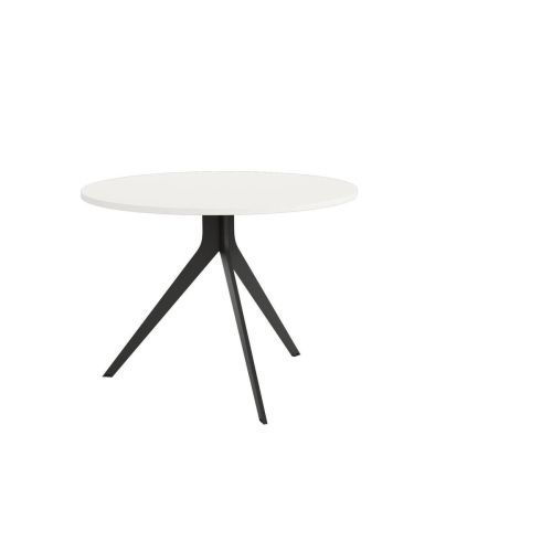 Mesa de Comedor ORTA Redonda Estructura Metálica Negra de 120 cm