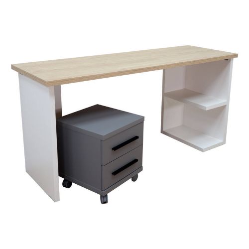 Escritorio Juvenil con Estantes y Cajonera de Ruedas AZCHS02