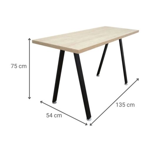 Escritorio de Madera con Patas Metálicas AZCHS03