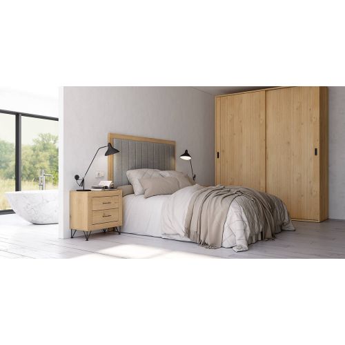 Conjunto de Dormitorio Color Humo y Roble JORDAN EVO Nº 25