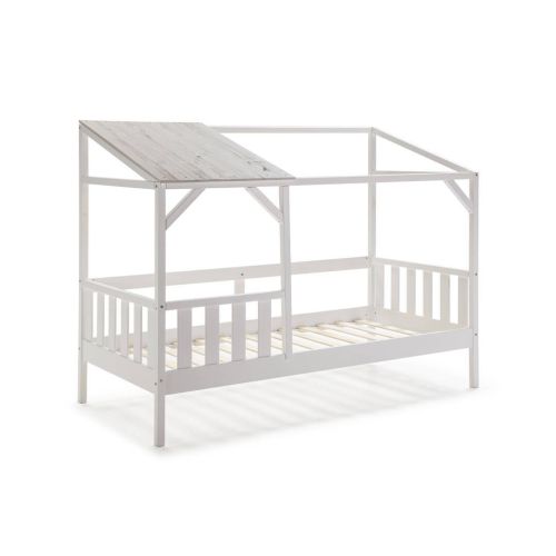 Cama Infantil con diseño Cabaña color Blanco AMON
