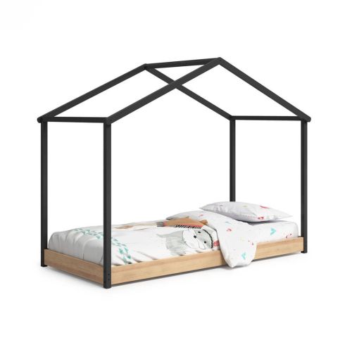 Cama Cabaña Infantil de Madera color Antracita ARTHUR