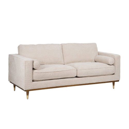 Sofá 3 Plazas Tejido 215 cm Color Beige 614709