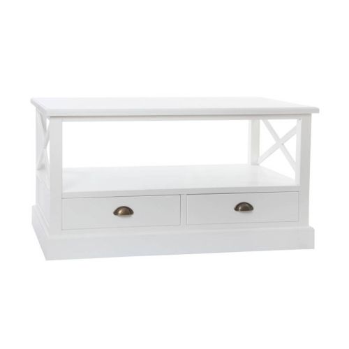Mesa de Centro de Madera Color Blanco MB-196125