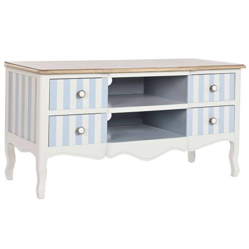 Mueble de TV Blanco en Madera de Paulownia 120 cm MB-204069