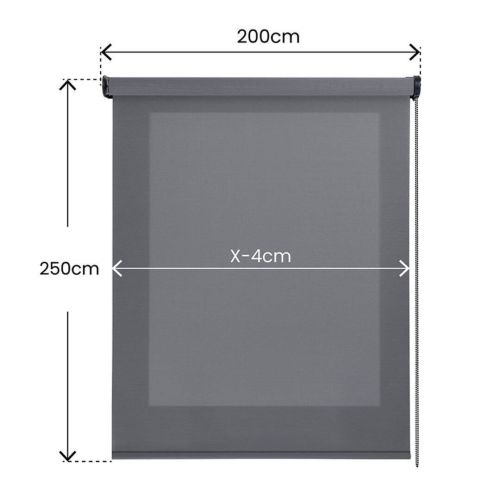 Estor Enrollable Screen Gris Grafito 200x250 cm SCREEN PRO