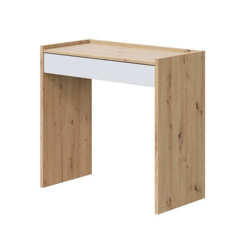 Mesa de escritorio de melamina roble nodi y blanco artik 012319W
