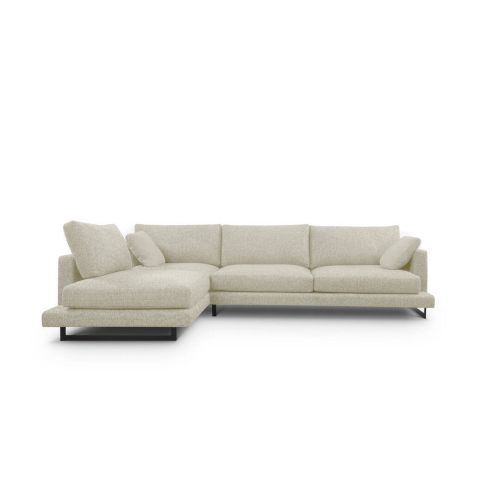 Sofá Chaise Longue de Patas Altas Tapizado en Tela Izquierda QUEEN