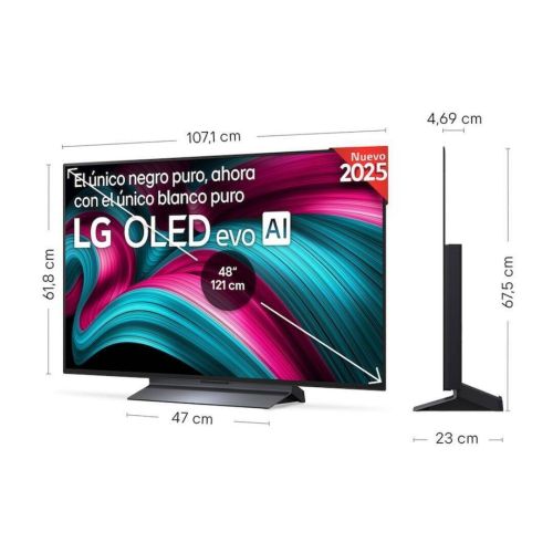 Televisor 48" LG OLED evo AI 4K 120Hz Smart TV OLED48C56LB