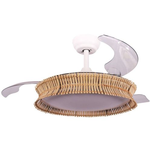 Ventilador de Techo con Luz LED Aspas Ocultas F.M. VR-1200
