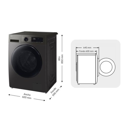 Lavadora Secadora Samsung 9/6 Kg AI EcoBubble Inox WD90HG5U34BXEC