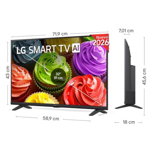 Televisor 32" LG 32LB650B6LA HD Smart TV con Procesador a5 AI Gen9