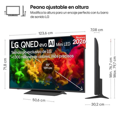 Televisor 55" LG 55QNED8EB3B QNED evo MiniLED 4K con IA