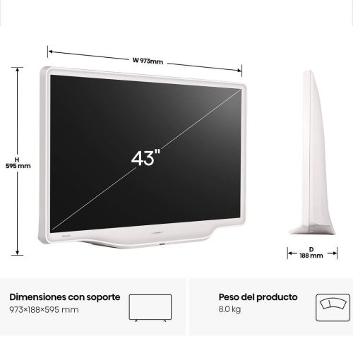 Televisor 43" Hisense 43S5Q QLED 4K con Modo Arte Blanco