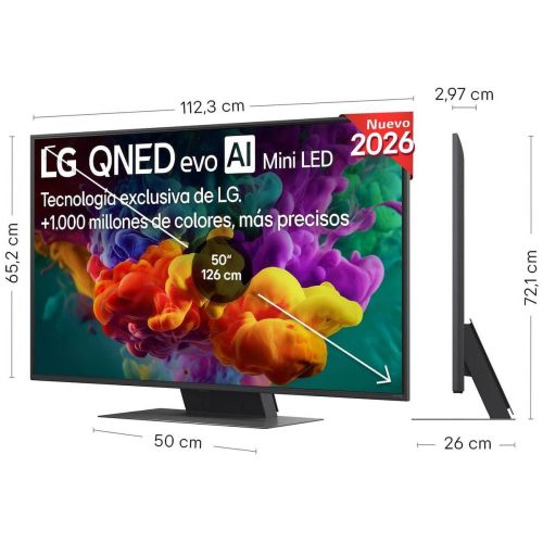 Televisor 50" LG 50QNED87B6A QNED evo MiniLED 4K con IA