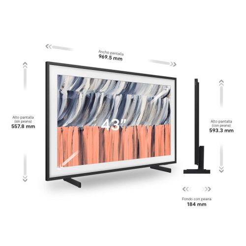 Televisor 43" Samsung TQ43LS03H THE FRAME QLED 4K con Modo Arte