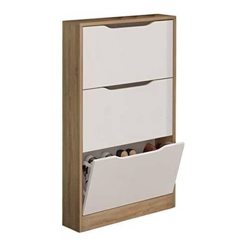 Zapatero 3 puertas en color blanco modelo Champion