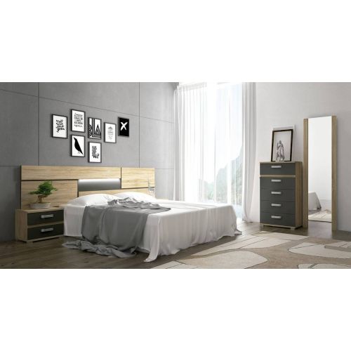 Dormitorio de Matrimonio PRIEGO en cambrian y grafito