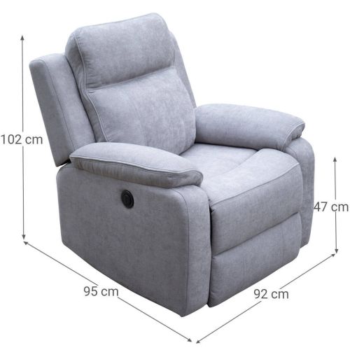 Sillón Relax Eléctrico Tapizado en Tela BAHAMAS