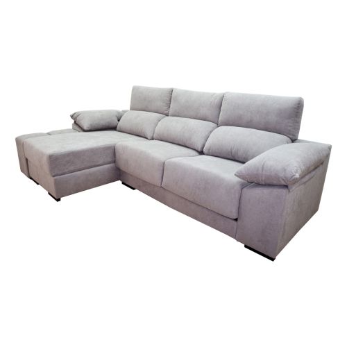 Sofá 3 plazas más Chaiselongue Izquierda Tapizada en Tela Modelo 1300