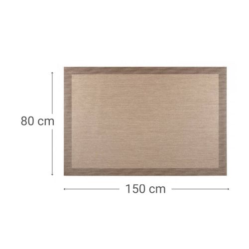 Alfombra de Tejido de Vinilo Color Beige-Tostado 80x150