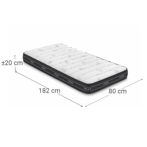 Colchón de Muelles Ensacados de 80x182 cm Flex NUBE VISCO JUNIOR A