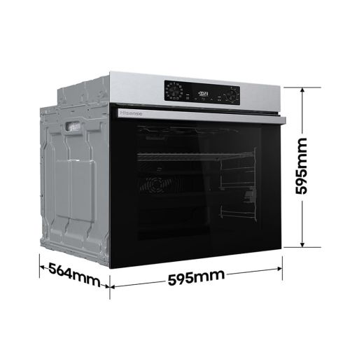 Horno Pirolítico Hisense BI64226EPX 77L con Air Fry