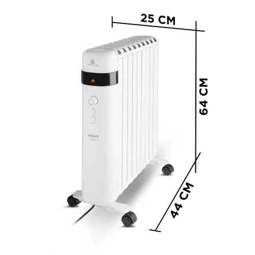 Radiador sin aceite SOGO 9 Elementos 2000 w. CAL-SS-18485