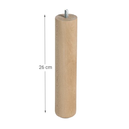 Juego de 2 Patas de Madera color Haya de 26 cm FLEX