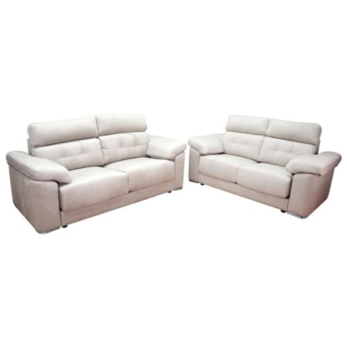 Conjunto Sofás 3+2 plazas ANA con Asientos Deslizantes y Tapizado en Tela