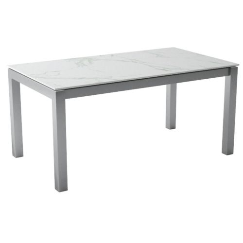 Mesa Extensible con Patas de Acero Aluminio y Encimera Aura 15 KERALA