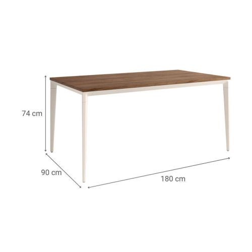 Mesa Ness Rectangular 180 cm Estuctura Marfil BOGAL CNG084M