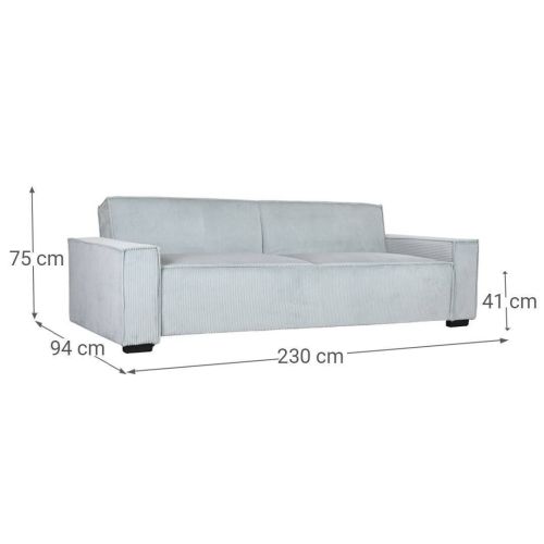 Sofá Cama Clic Clac 3 Plazas Tapizado de Pana