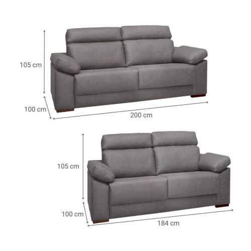 Conjunto Sofás 3+2 Plazas con Asiento de Espuma de Poliuterano GENIL