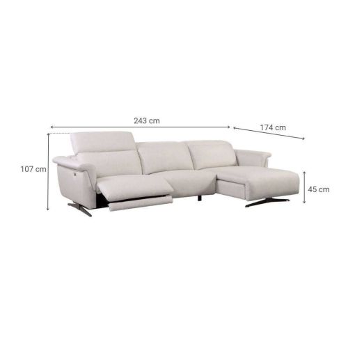 Chaise Longue Derecha Relax con Motor INGRID Pedro Ortiz