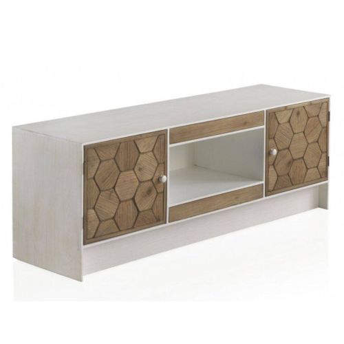 Mueble de TV con armarios de madera de fresno