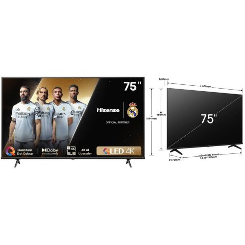 Televisor hisense 75" qled smart tv 75e7nq